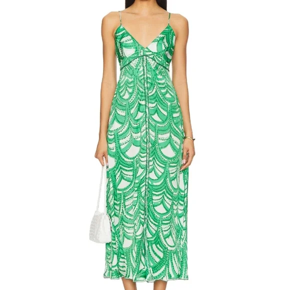 green emerald velvet dress Kiah Modal Open-Back Long-Sleeve Maxi Dress in Smoke Green
